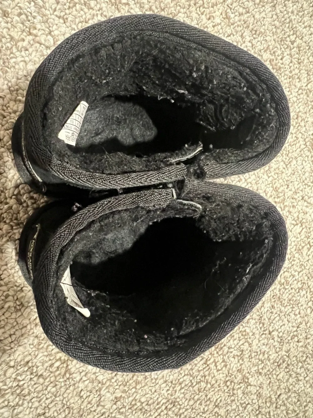 Koolaburra by UGG Kids Black Mini Boots Zip Back Cozy Winter size 1